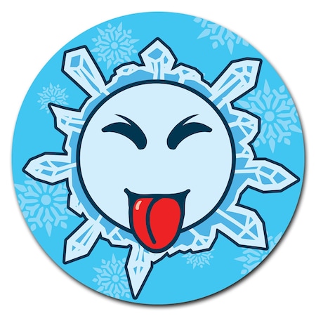 Signmission Snowflake Tongue Circle Corrugated Plastic Sign C-12-CIR-Snowflake Tongue